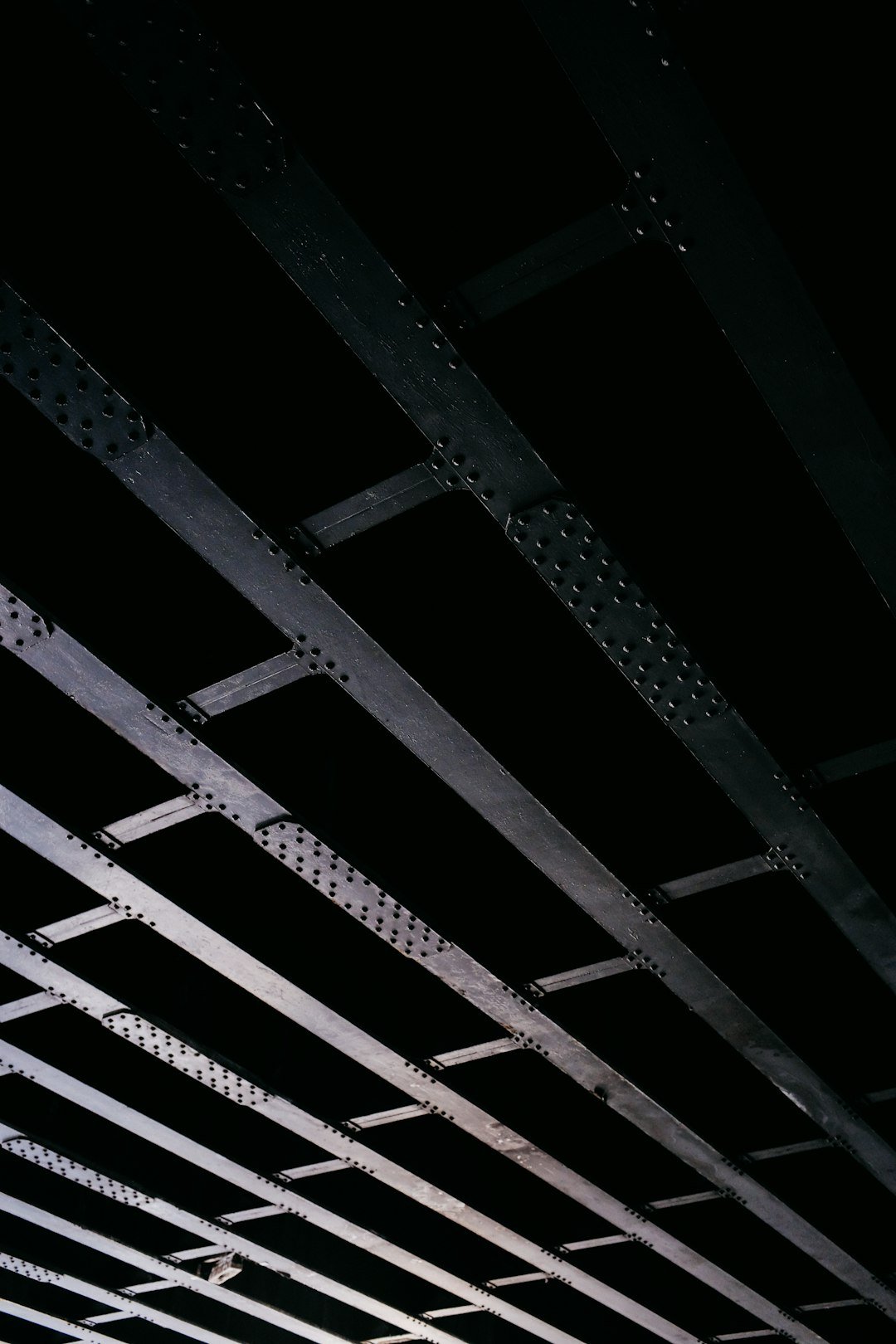 a close-up of a metal structure