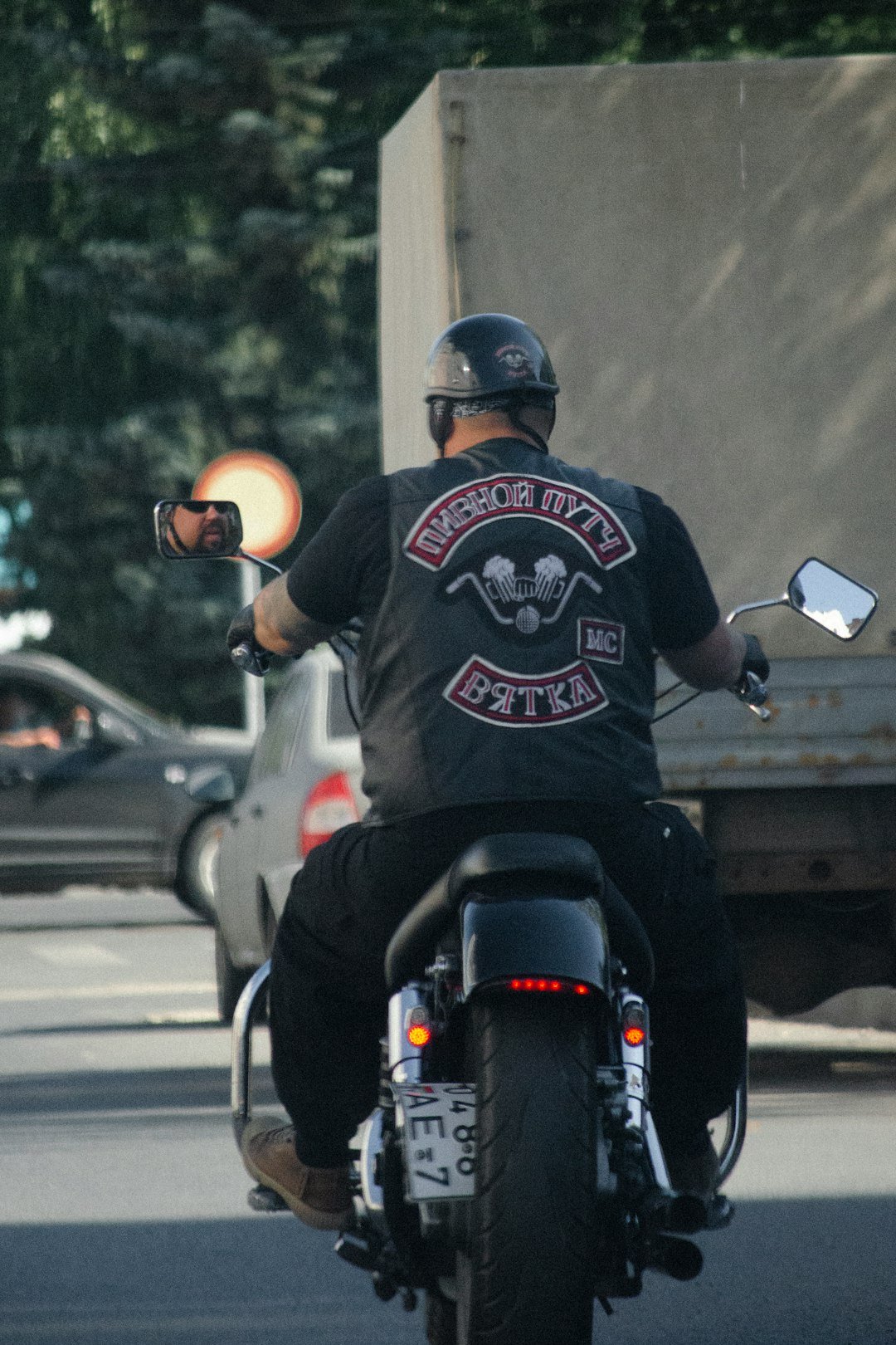 a person riding a motorcycle