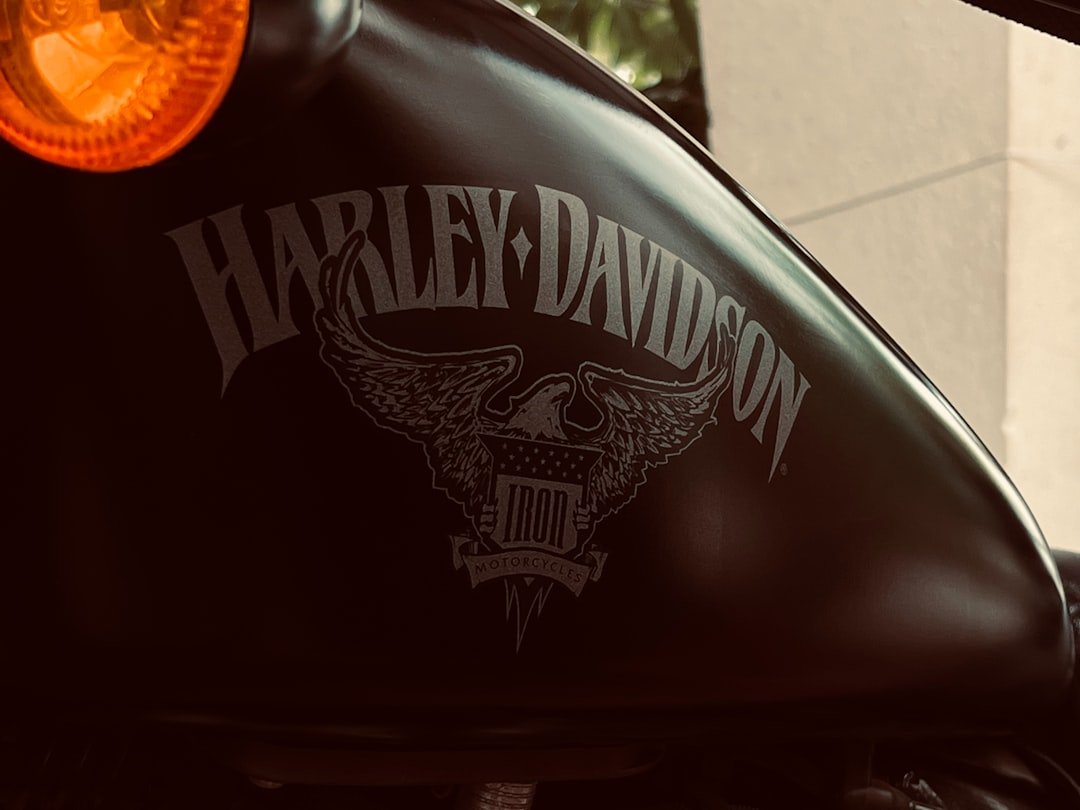 A close up of a harley davidson motorcycle