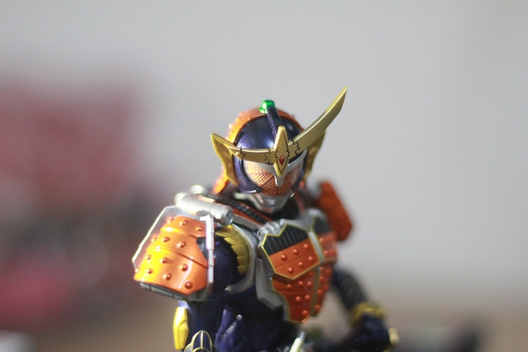 A toy figurine of a man in armor