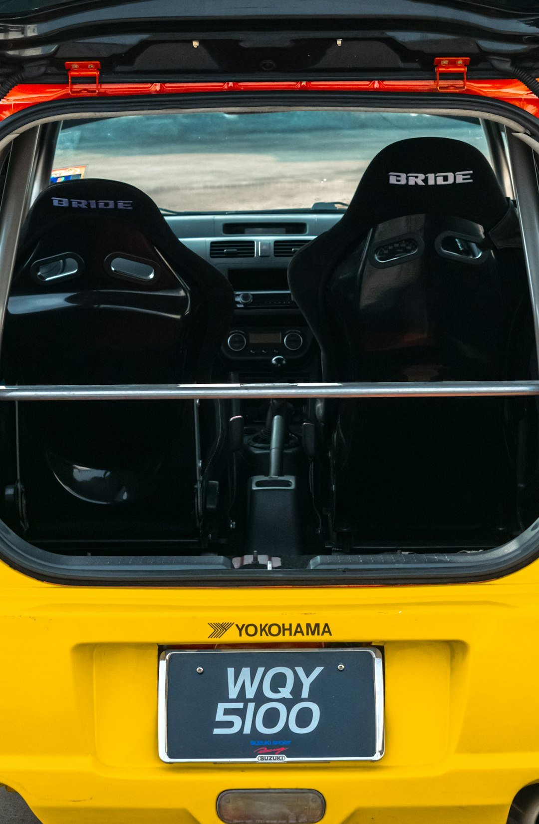 the inside of a car