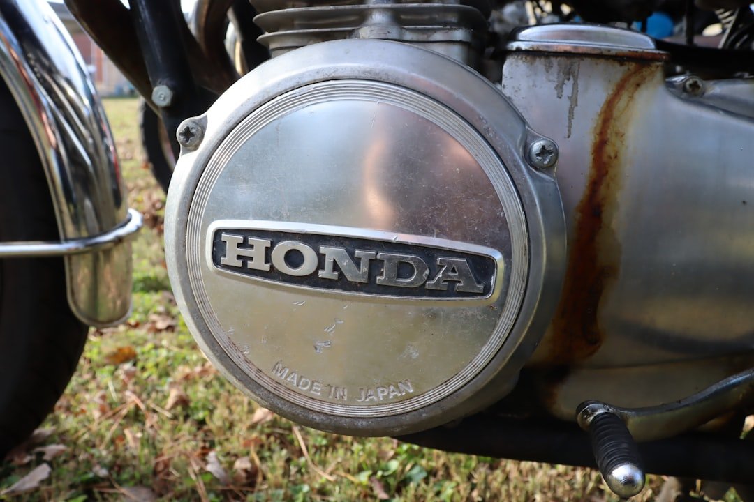 a close up of a motorcycle