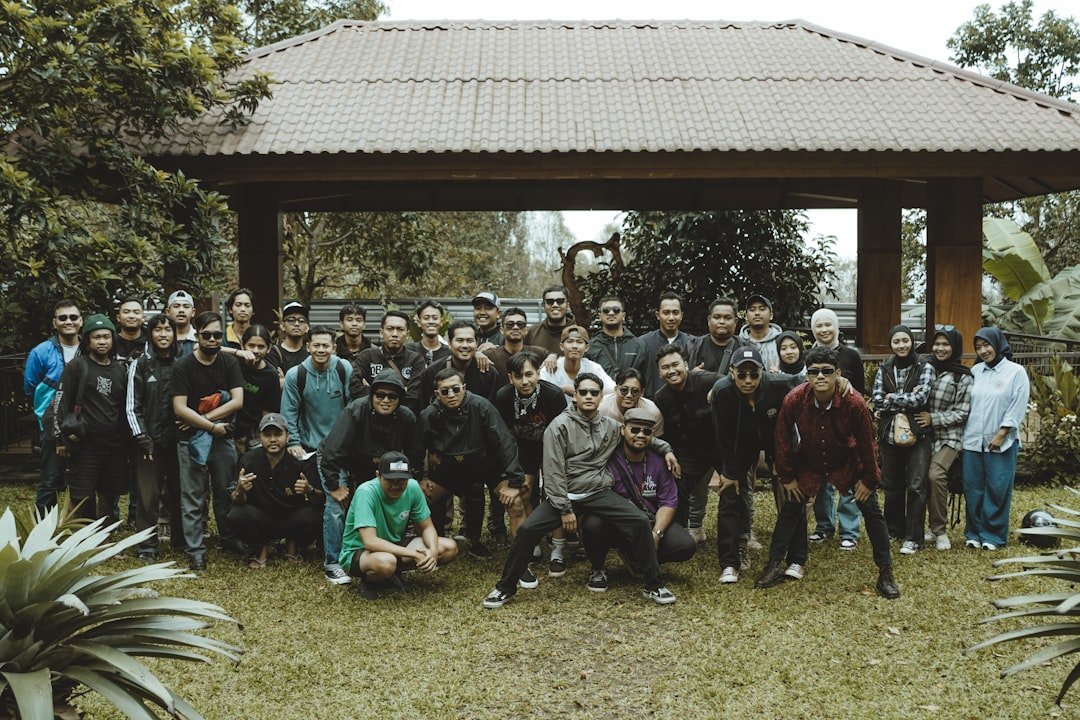 A large group of people posing for a picture.