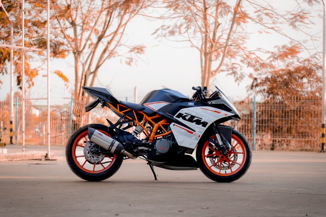 A stunning ktm motorcycle is ready to ride.