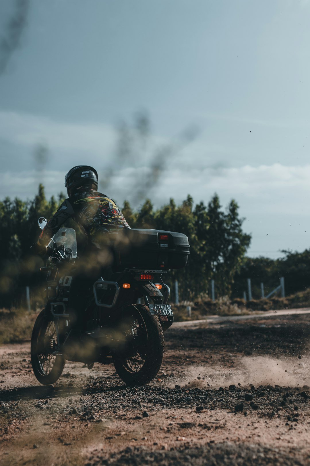 a person riding a motorcycle