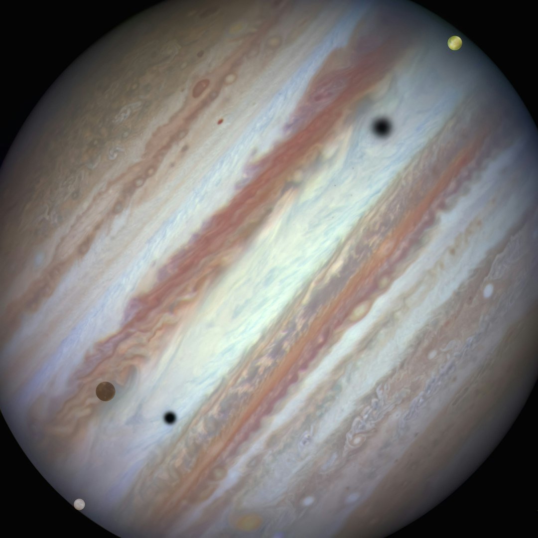 a very large planet with a lot of clouds on it
