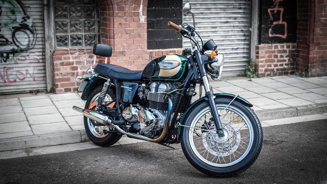 a motorcycle parked on the side of the road