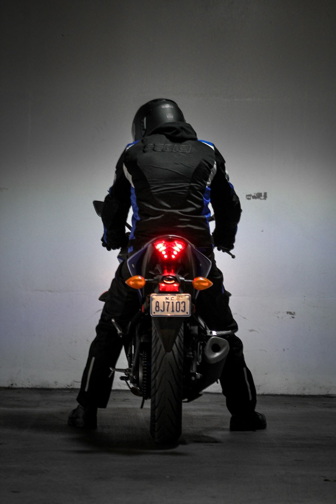 a man on a motorcycle