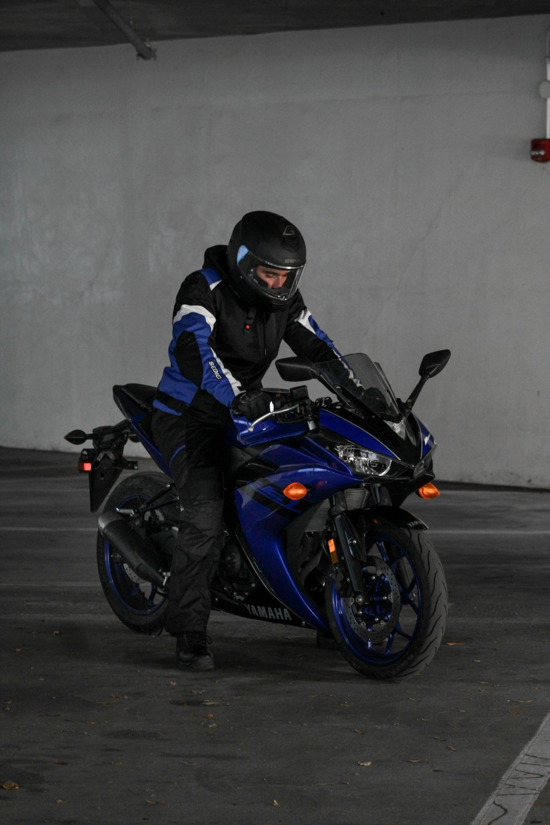 a man on a motorcycle