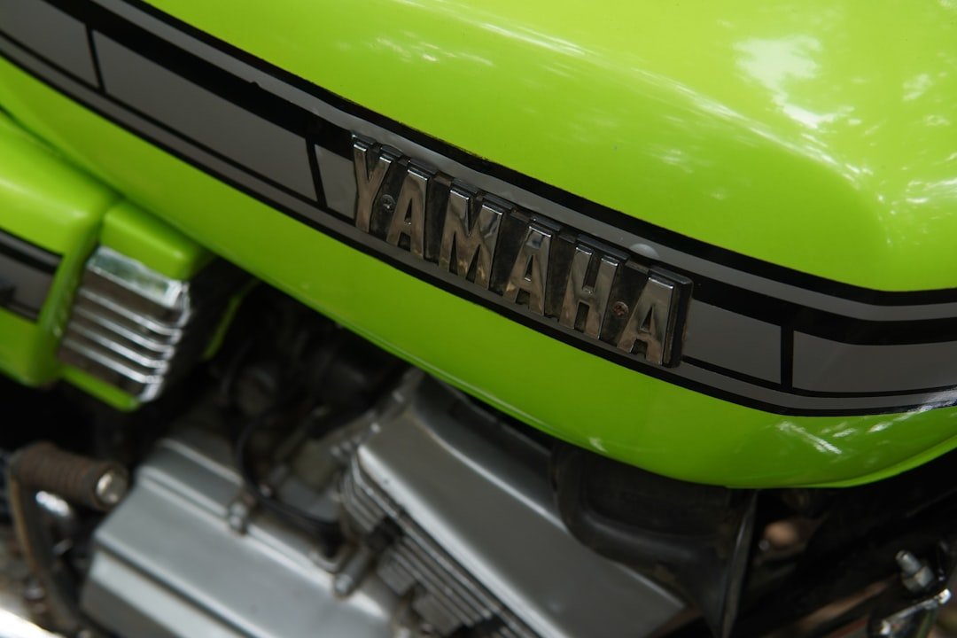 green and black car door